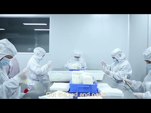 कंपनी के वीडियो के बारे में Cleanmo Flocked Swabs Production Process