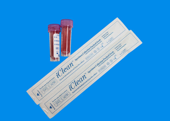 परीक्षण किट Nasopharyngeal डीएनए नमूना संग्रह स्वाब 3MM टिप के लिए झुंड झाड़ू