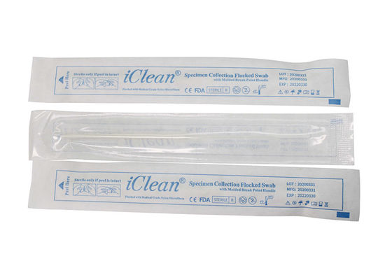 Iclean Nasopharyngeal Specimen Collection Swab Virus स्टिक मेडिकल 100% नायलॉन